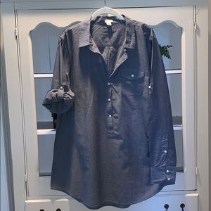 J Crew Factory Chambray Tunic Popover